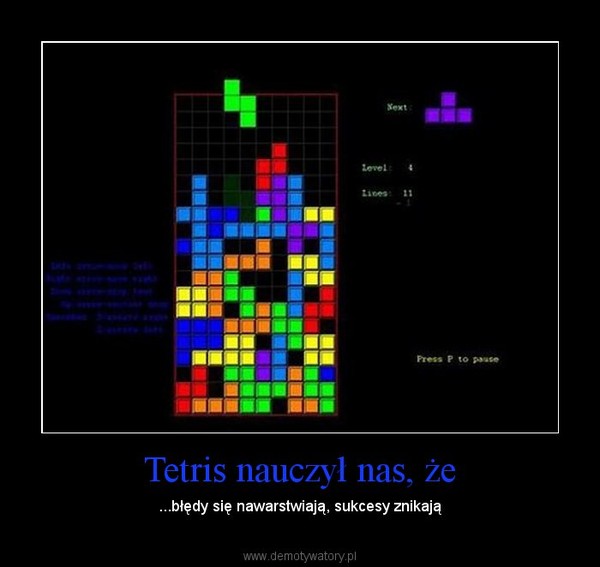 Tetris nauczył nas, że