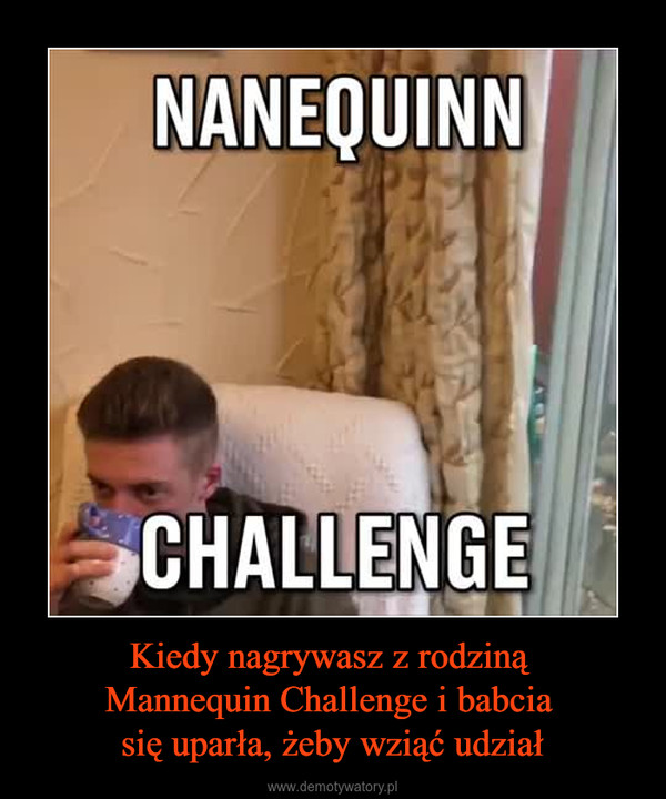 Kiedy nagrywasz z rodziną Mannequin Challenge i babcia się uparła, żeby wziąć udział –  NANEQUINN CHALLENGE