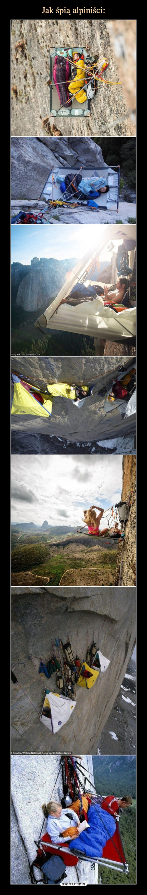 Jak śpią alpiniści: