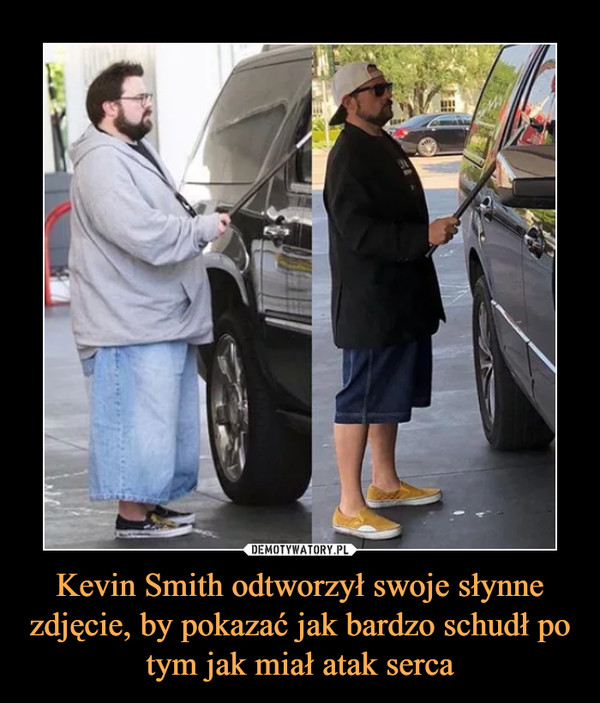 Kevin Smith odtworzył swoje słynne zdjęcie, by pokazać jak bardzo schudł po tym jak miał atak serca –  