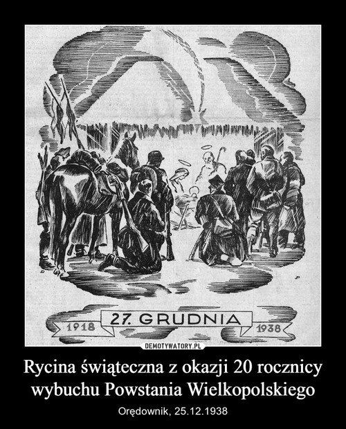 Rycina świąteczna z okazji 20 rocznicy wybuchu Powstania Wielkopolskiego