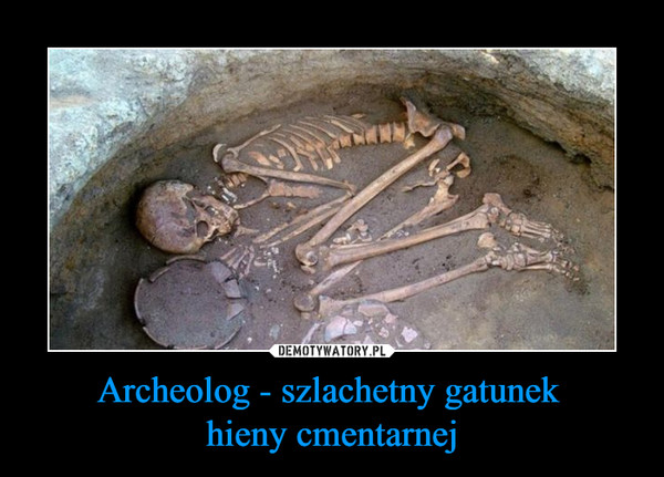 Archeolog - szlachetny gatunek 
hieny cmentarnej