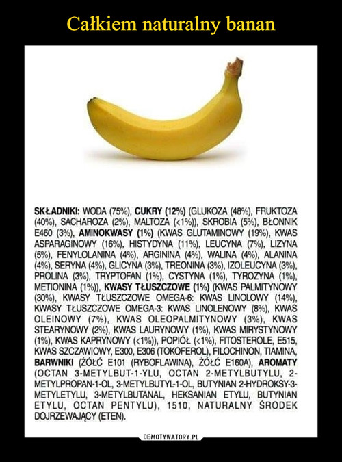 Całkiem naturalny banan