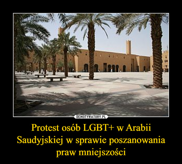 Protest osób LGBT+ w Arabii Saudyjskiej w sprawie poszanowania praw mniejszości