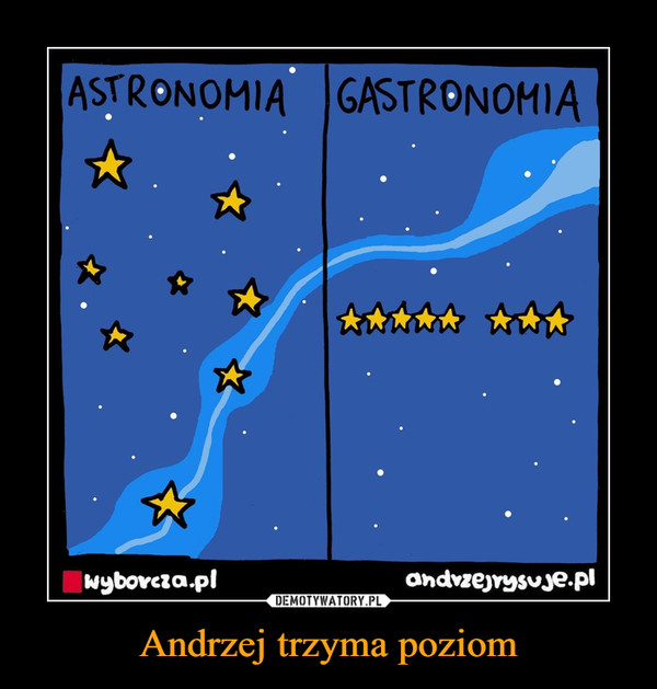 Andrzej trzyma poziom –  ASTRONOMIA GASTRONOMIA