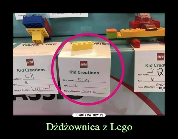 Dżdżownica z Lego –  