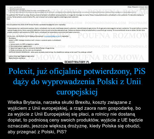 Polexit, już oficjalnie potwierdzony, PiS dąży do wyprowadzenia Polski z Unii europejskiej