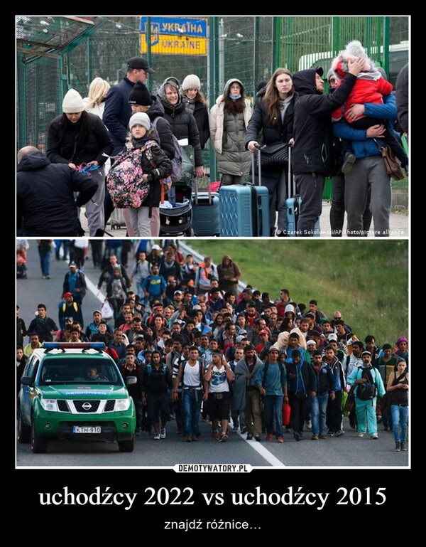 uchodźcy 2022 vs uchodźcy 2015
