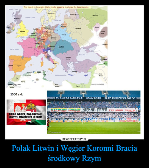 Polak Litwin i Węgier Koronni Bracia środkowy Rzym