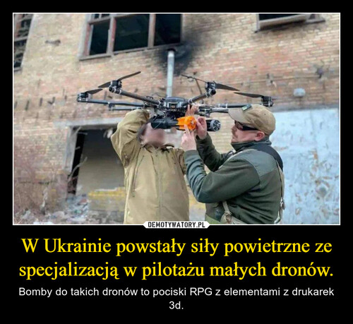 W Ukrainie powstały siły powietrzne ze specjalizacją w pilotażu małych dronów.