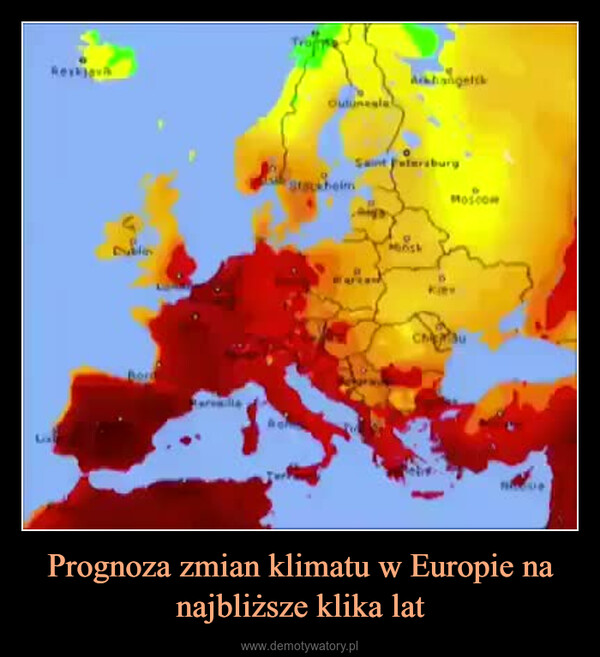 Prognoza zmian klimatu w Europie na najbliższe klika lat –  