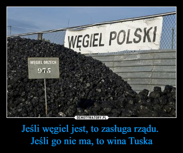 Jeśli węgiel jest, to zasługa rządu. Jeśli go nie ma, to wina Tuska –  węgiel polski