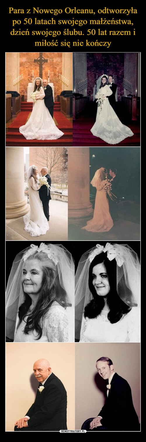 Para z Nowego Orleanu, odtworzyła po 50 latach swojego małżeństwa, dzień swojego ślubu. 50 lat razem i miłość się nie kończy