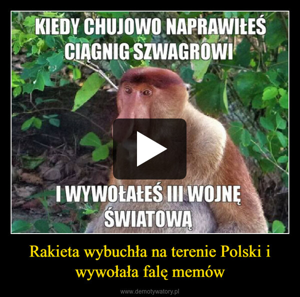 Rakieta wybuchła na terenie Polski i wywołała falę memów –  