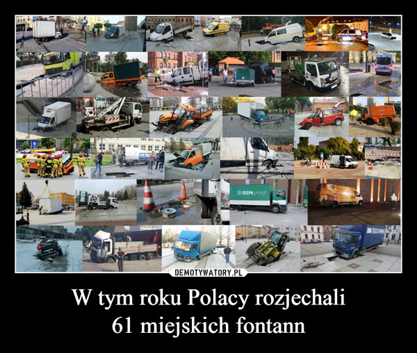 W tym roku Polacy rozjechali61 miejskich fontann –  