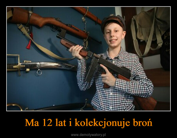 Ma 12 lat i kolekcjonuje broń –  pla