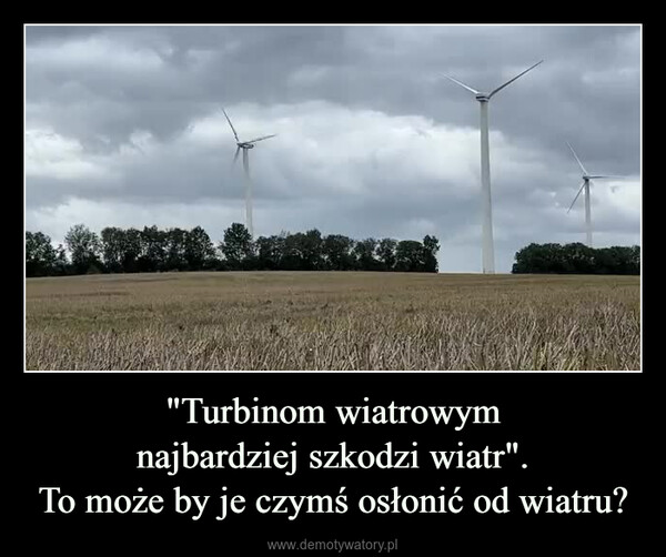 "Turbinom wiatrowymnajbardziej szkodzi wiatr".To może by je czymś osłonić od wiatru? –  