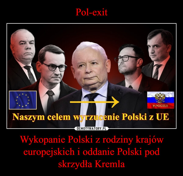 Pol-exit Wykopanie Polski z rodziny krajów europejskich i oddanie Polski pod skrzydła Kremla