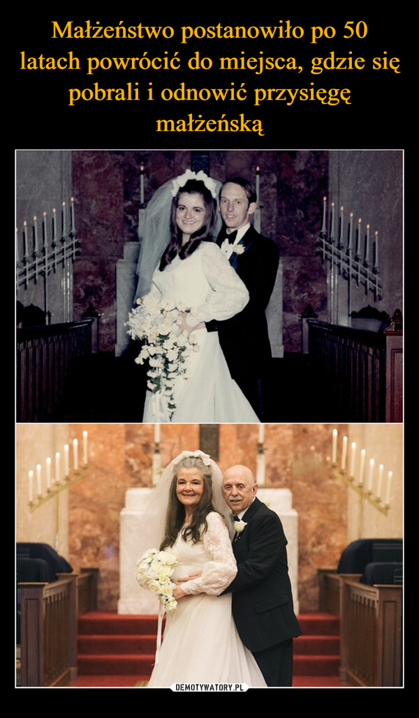 Małżeństwo postanowiło po 50 latach powrócić do miejsca, gdzie się pobrali i odnowić przysięgę małżeńską