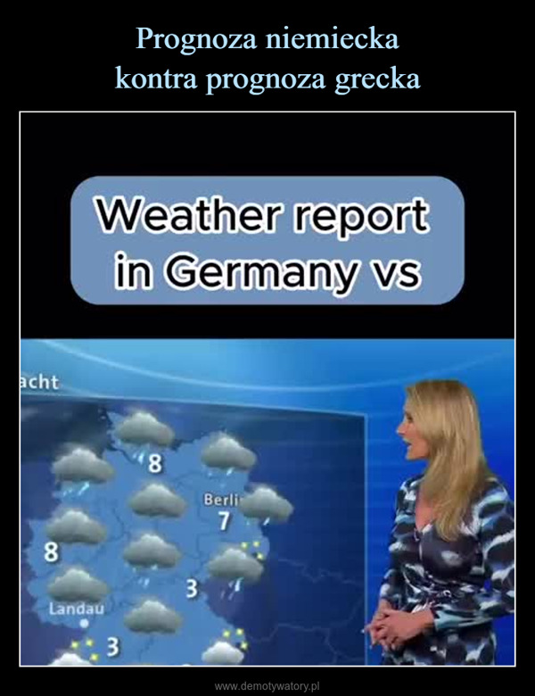  –  achtWeather reportin Germany vs8Landau8Berlin733-3de 1/4 | Ihringen 2/128/10 | Issum 8/11s BerlinDas Wetter im Ersten